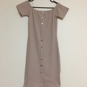 Beige Cocktail Dress